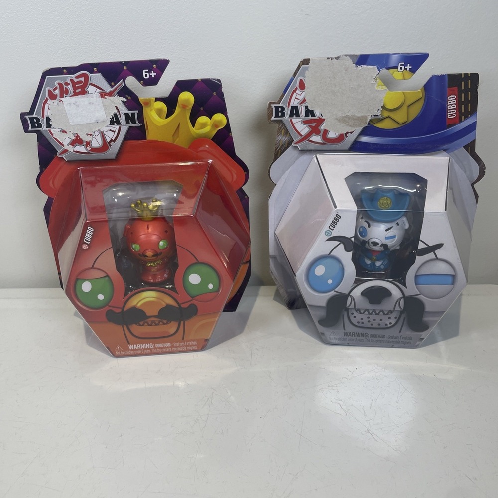 Bakugan Sheriff Cubbo & Red Cubbo Lot of 2 Cubbo Bakugan Package Damaged